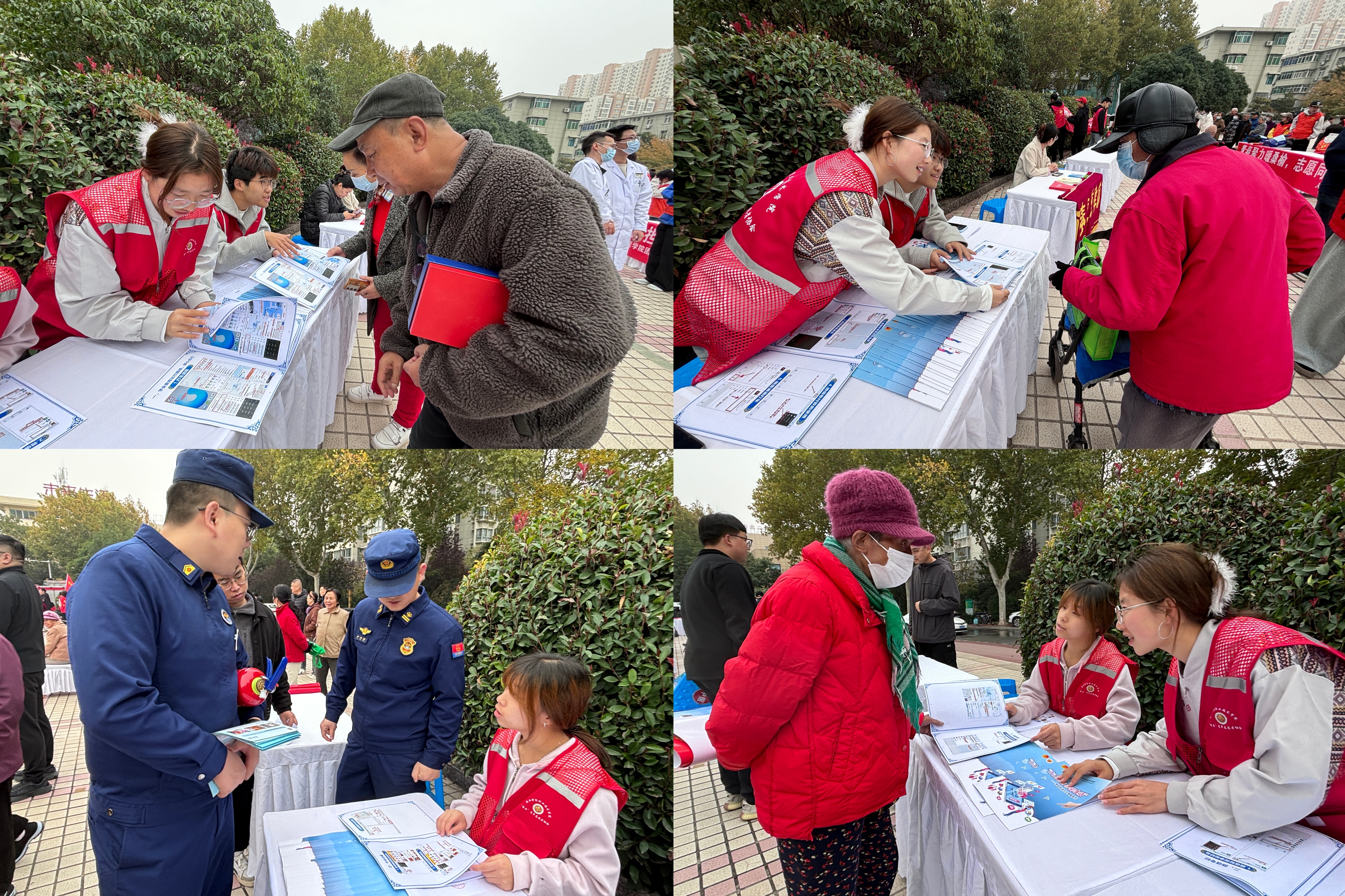 志愿者讲解智能设备使用方法